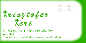 krisztofer keri business card